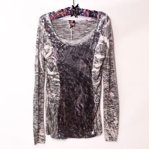Buckle sequin shirt size large
